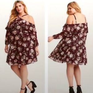 Torrid Floral Off-Shoulder Dress